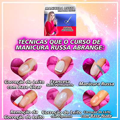 Curso Completo Manicura Russa Cutilagem, tesoura internacional, Paola Chaves